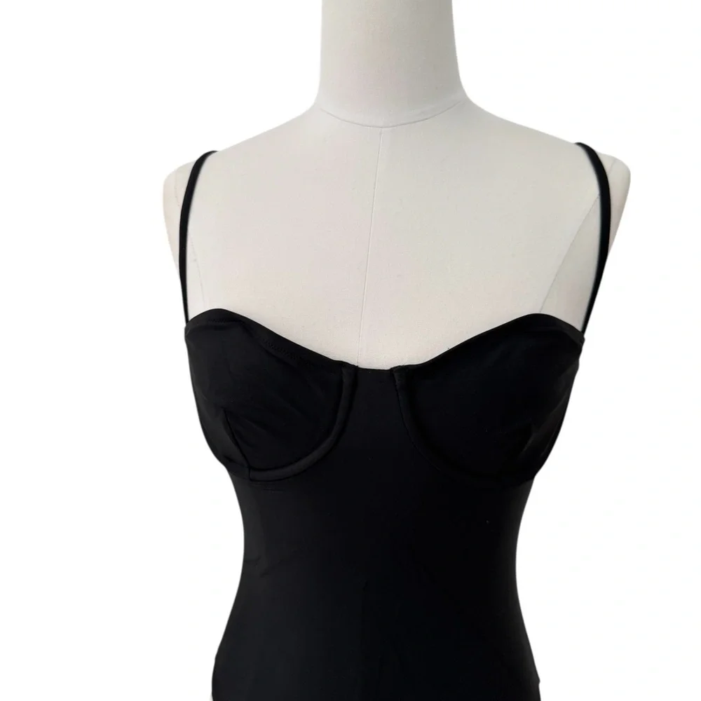 J. Crew Heritage Balconette Underwire One Piece Swimsuit in Black NWT